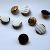 Lot of White, Gold & Black Vintage Buttons