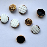 Lot of White, Gold & Black Vintage Buttons