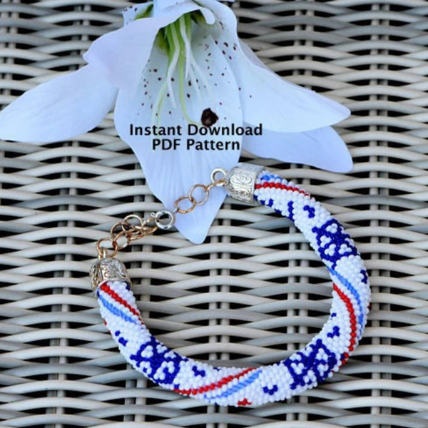 Bead Crochet Nautical Yacht Bracelet Pattern