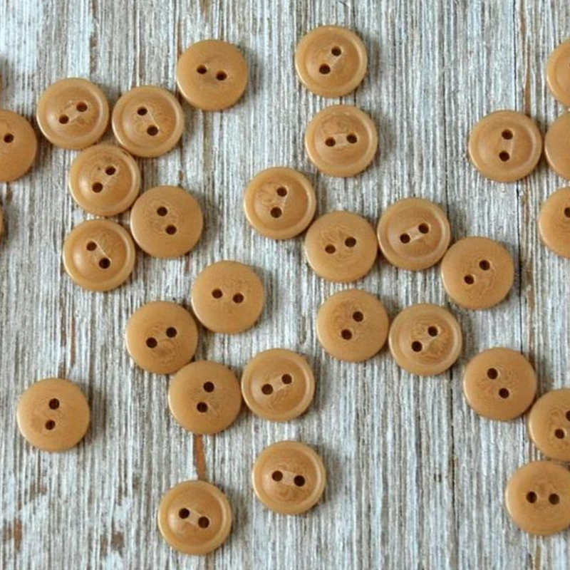 Lot of Beige Flat Dome Vintage Buttons