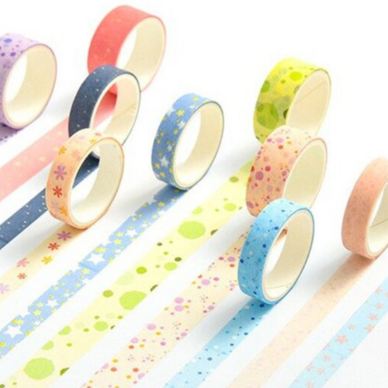 Geometric Washi Tape 10 Rolls Set