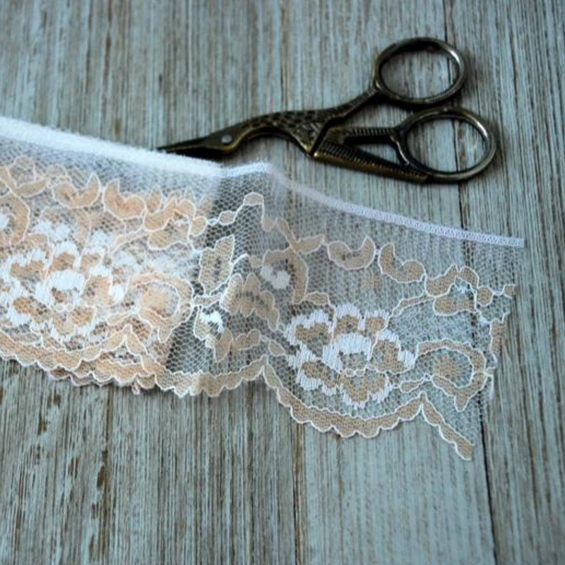 Ivory Brown Vintage Cotton Lace Trim