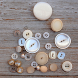 Lot of Beige Plastic Vintage Buttons