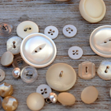 Lot of Beige Plastic Vintage Buttons