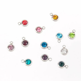 6 mm Steel Mini Birthstone Charm