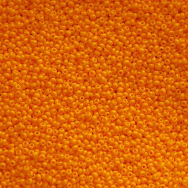 Opaque Orange Czech Seed Beads, Size 10/0