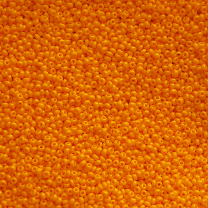 Opaque Orange Czech Seed Beads, Size 10/0