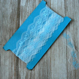 Vintage White &amp; Blue Cotton/Polyester Mix Venice Lace Trim