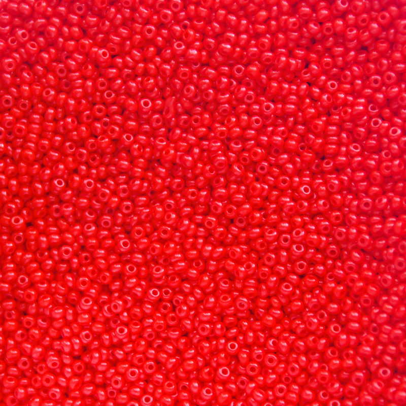 Czech Seed Beads Opaque Light Red Color, 11/0