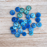 Lot of Blue Plastic Vintage Buttons