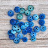 Lot of Blue Plastic Vintage Buttons