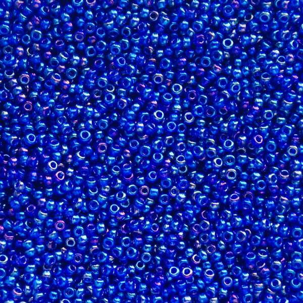 Czech Seed Beads Royal Transparent Blue Color, 11/0