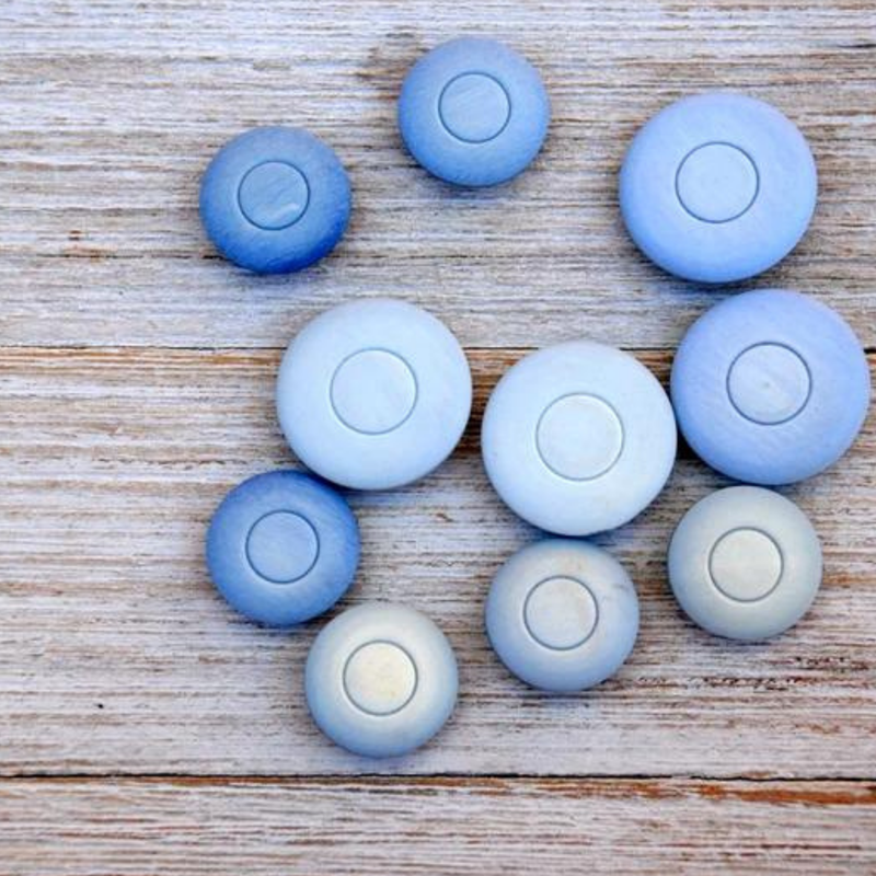 Lot of Light Blue Plastic Vintage Buttons