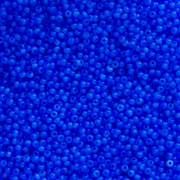 Czech Seed Beads 11/0 in Opaque Blue Oily Color