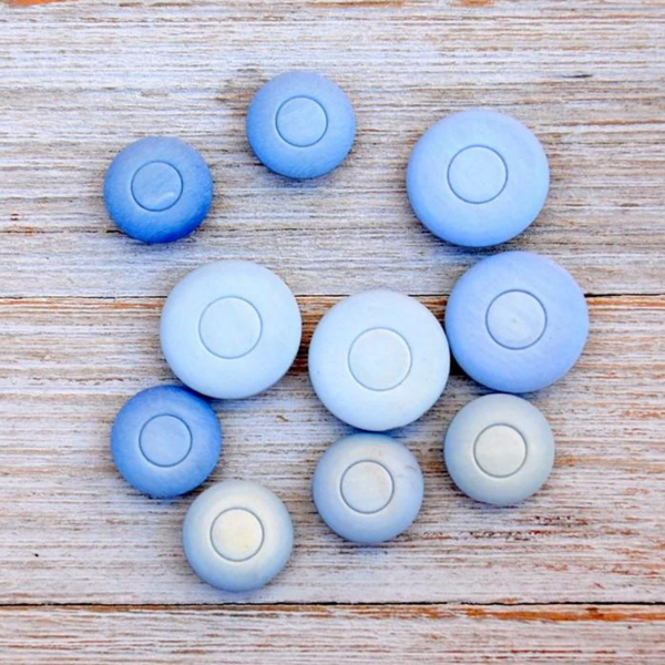 Lot of Light Blue Plastic Vintage Buttons