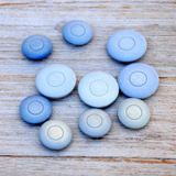 Lot of Light Blue Plastic Vintage Buttons