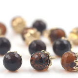 8 mm Lucite Brown Ball Buttons