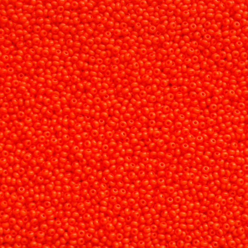 Czech Seed Beads Opaque Orange Color, 11/0