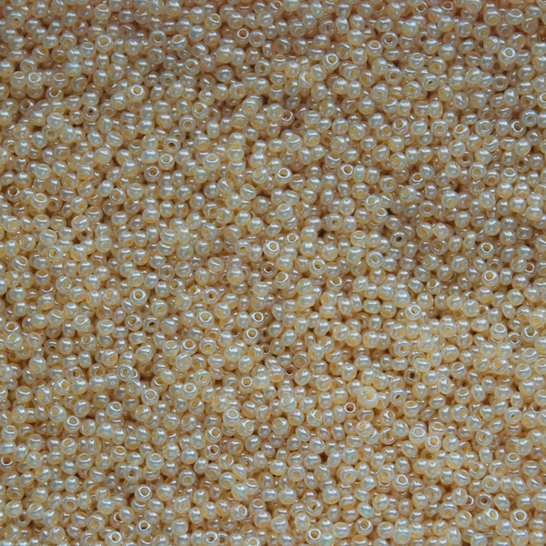 Pearl Ivory Czech Seed Beads, Size 10/0