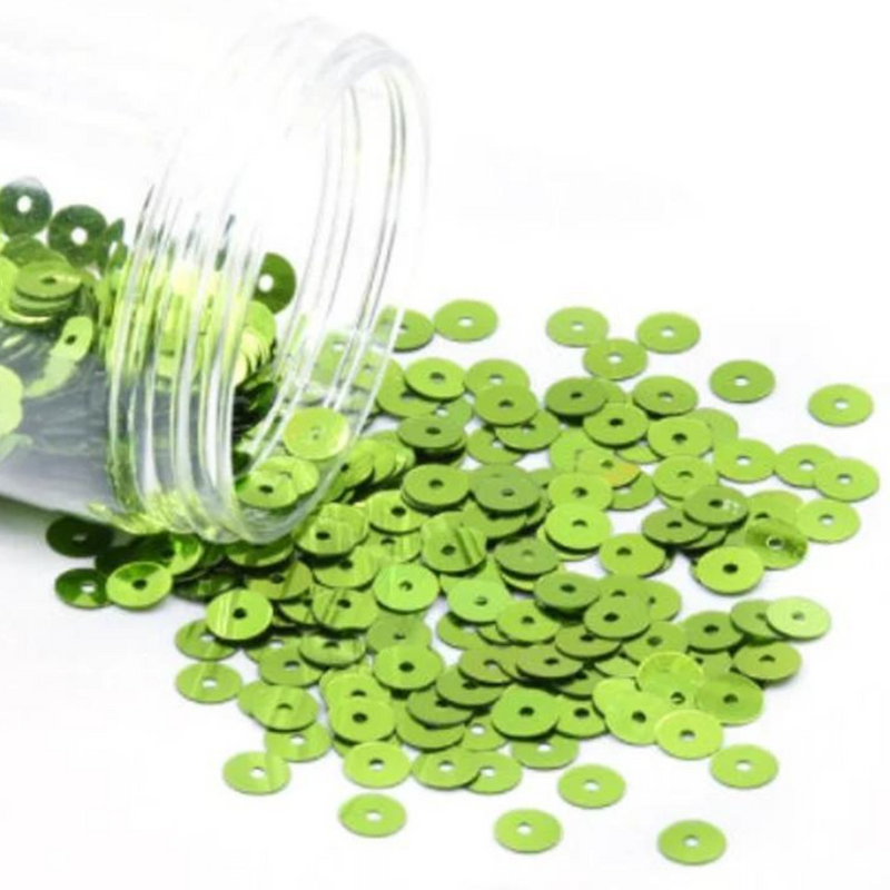 3 & 4 mm Green Sequins