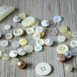 Lot of Beige Plastic Vintage Buttons