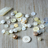 Lot of Beige Plastic Vintage Buttons