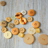 Lot of Light Brown Plastic Vintage Buttons