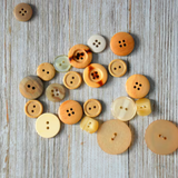 Lot of Light Brown Plastic Vintage Buttons