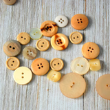 Lot of Light Brown Plastic Vintage Buttons