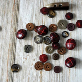 Lot of Brown Plastic Vintage Buttons