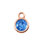 Mini 7 mm Birthstone Rose Gold Charm