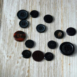 Lot of Black & Brown Vintage Buttons