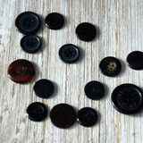 Lot of Black & Brown Vintage Buttons