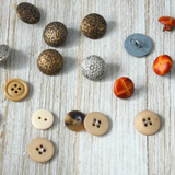 Lot of Beige & Brown Vintage Buttons