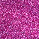 Pink C/L Red Czech Seed Beads, Size 10/0