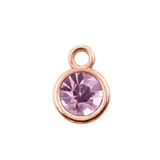 Mini 7 mm Birthstone Rose Gold Charm