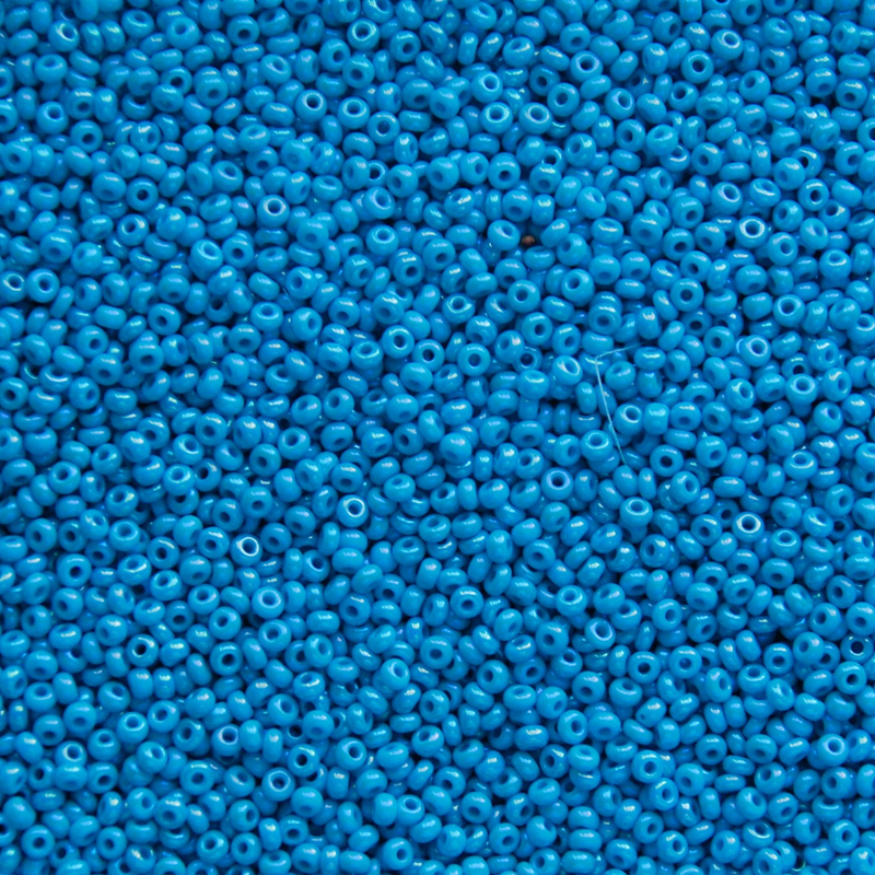 Opaque Blue Rainbow Czech Seed Beads, Size 10/0