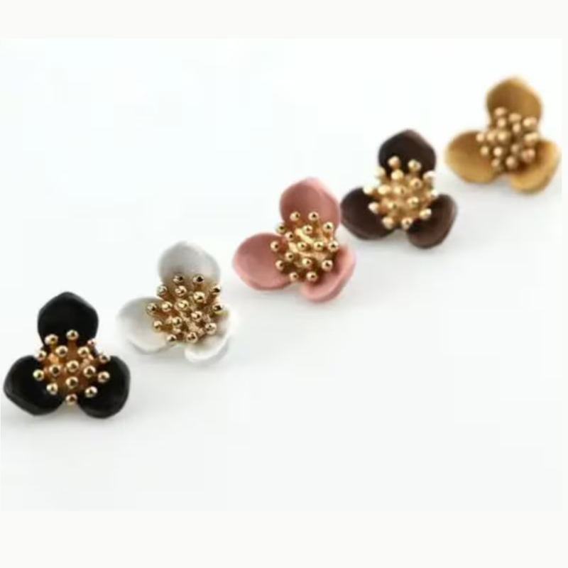 Flower Metal 15 mm Buttons