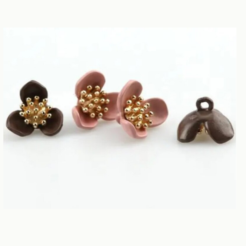 Flower Metal 15 mm Buttons