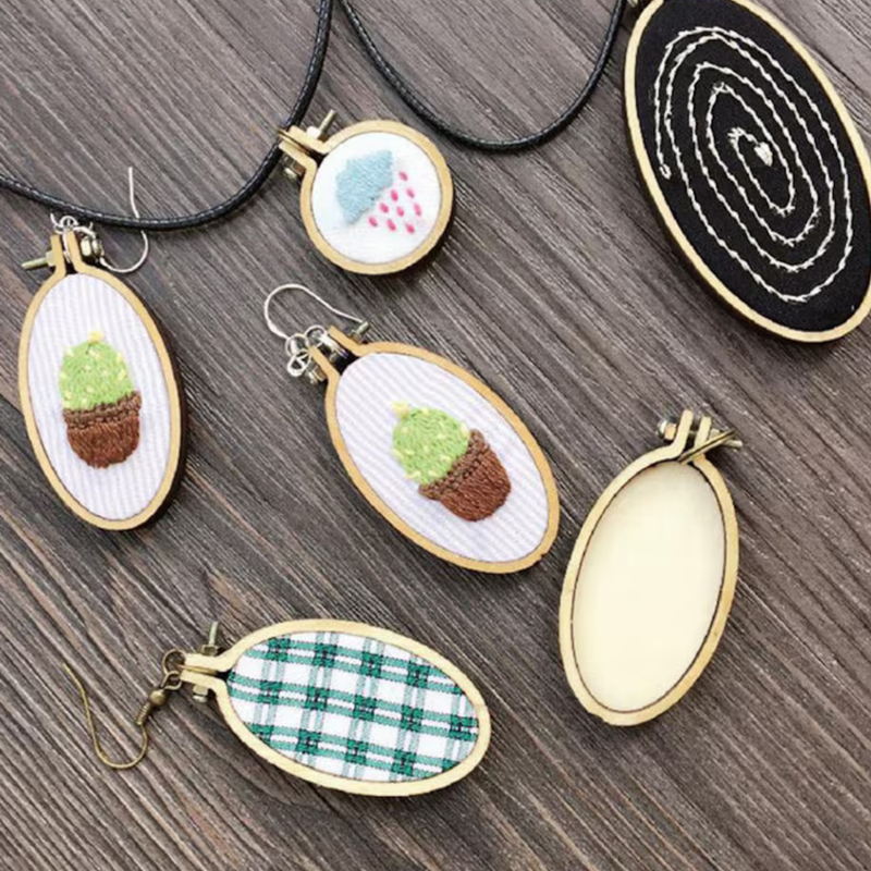 Mini Embroidery Wood Hoops