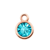 Mini 7 mm Birthstone Rose Gold Charm