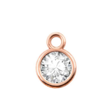 Mini 7 mm Birthstone Rose Gold Charm