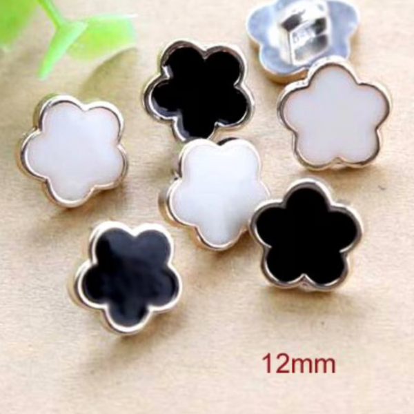 12 mm Flower Blossom Buttons