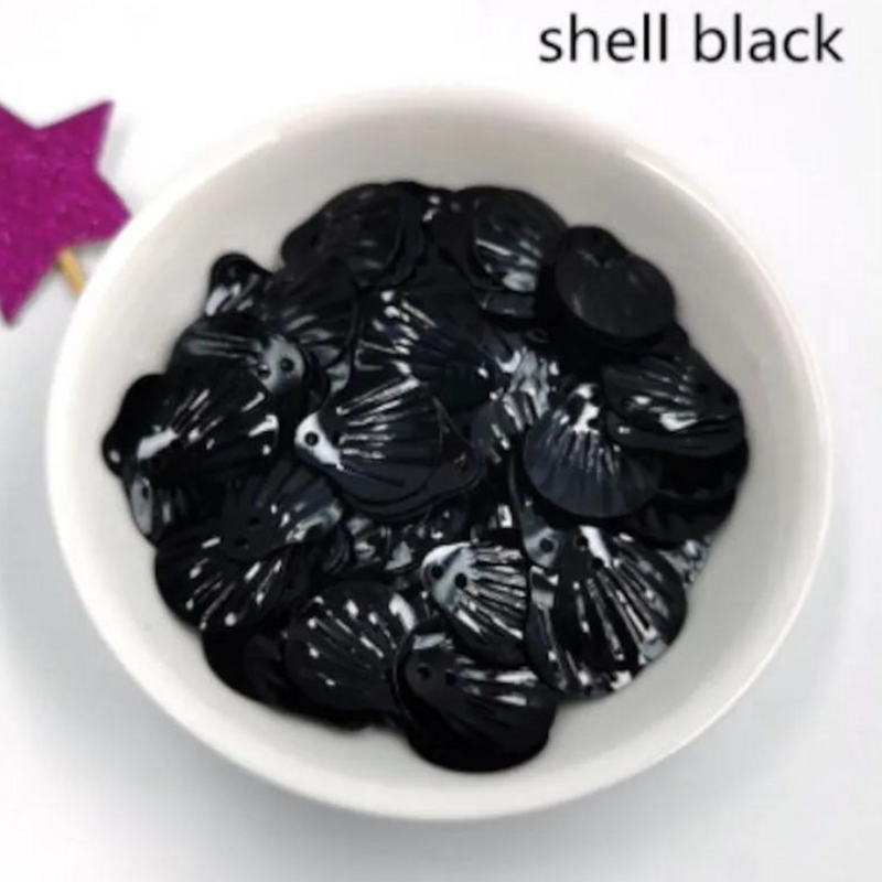 3D Black Shell Sequins