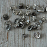 Lot of 12-25 mm Vintage Silver Buttons