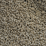 Metallic Light Silver Czech Seed Beads, 10/0