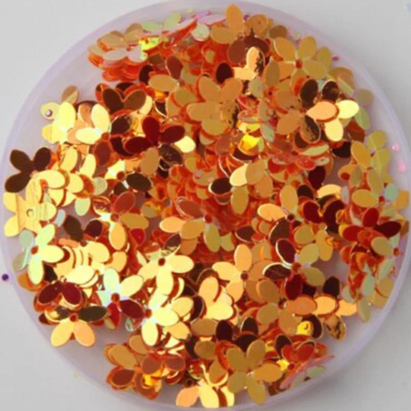 3D Flower Burnt Orange Sequins