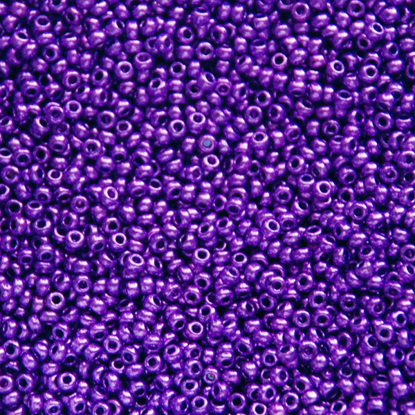 Metallic Purple Czech Seed Beads, 10/0