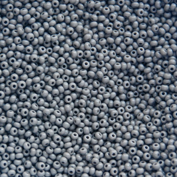 Czech Seed Beads 10/0 in Opaque Grey Color