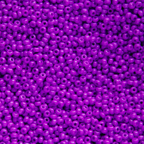 Opaque Dyed Dark Violet Czech Seed Beads, 10/0